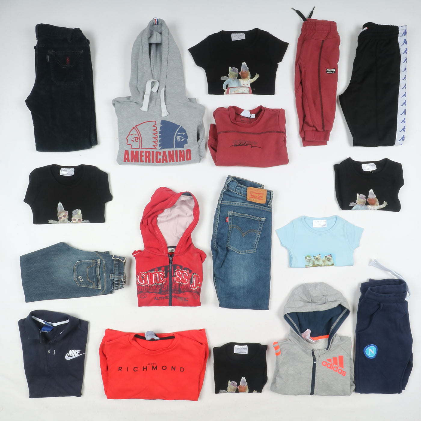 Abbigliamento firmato estivo invernale Bambino Bambina vintage Box da 197pz