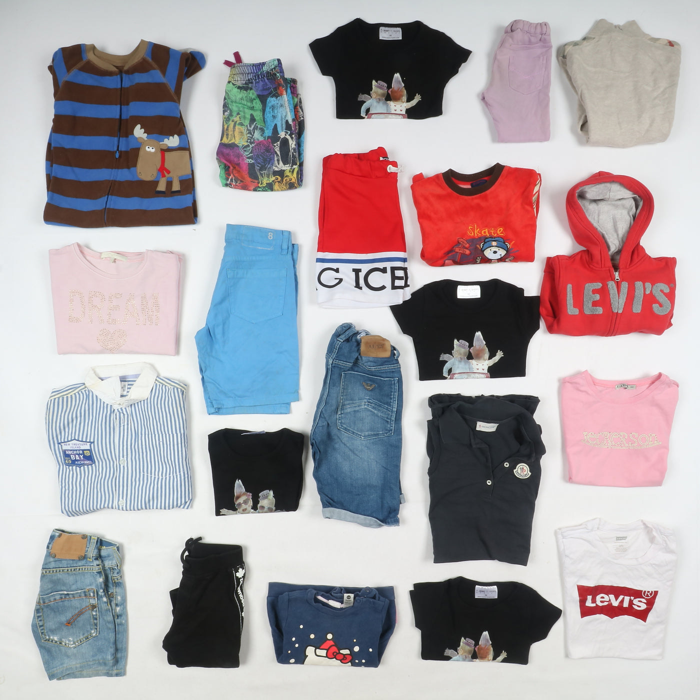 Abbigliamento firmato estivo invernale Bambino Bambina vintage Box da 197pz