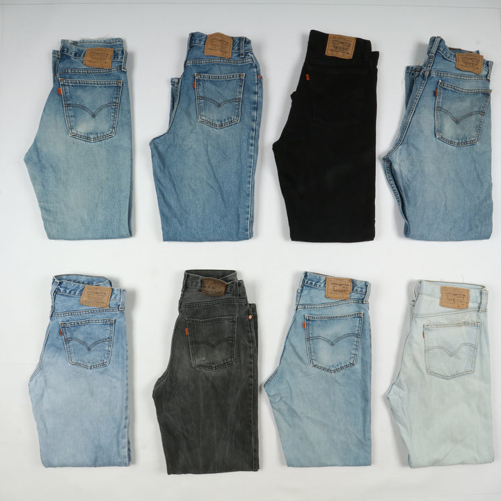 Levi's vintage Orange Tab denim e nero Box da 38pz Grado B Levis