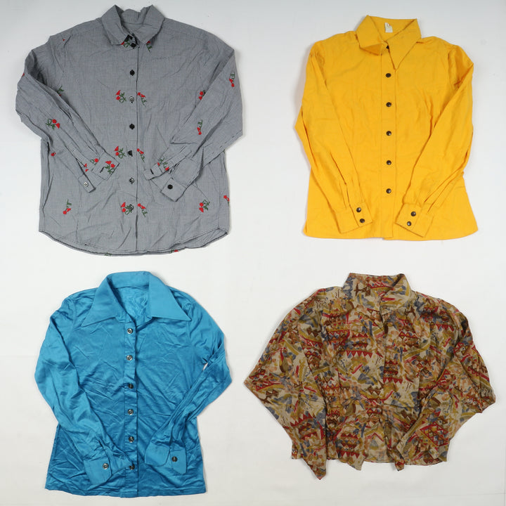 Camicie colorate vintage donna box da 64pz printed