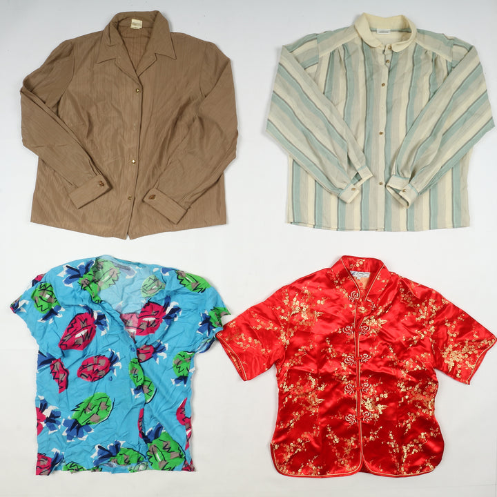 Camicie colorate vintage donna box da 64pz printed