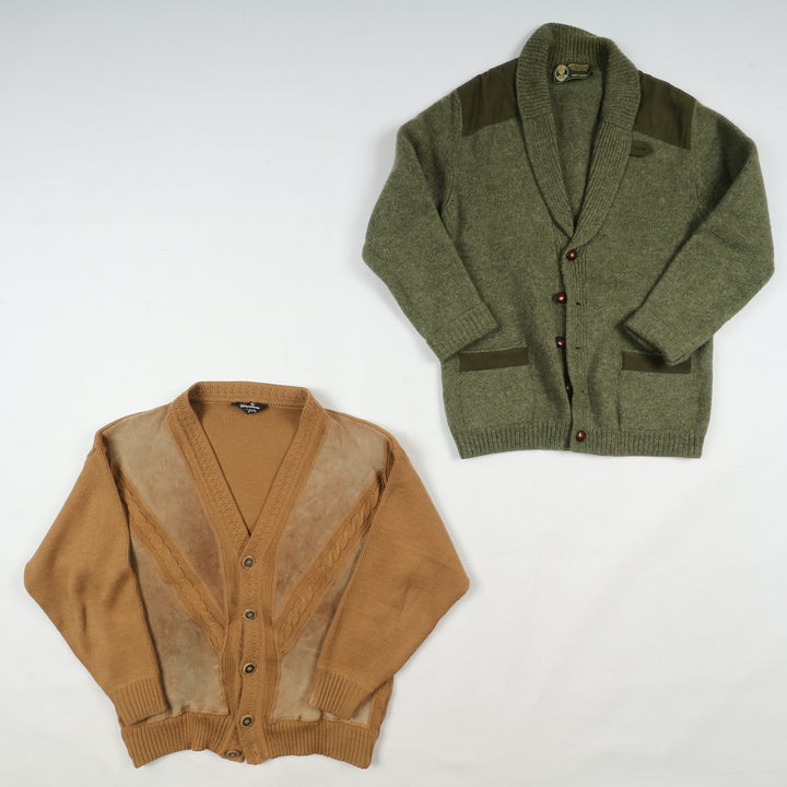 Cardigan vintage in lana box da 23 pz uomo e donna colorati