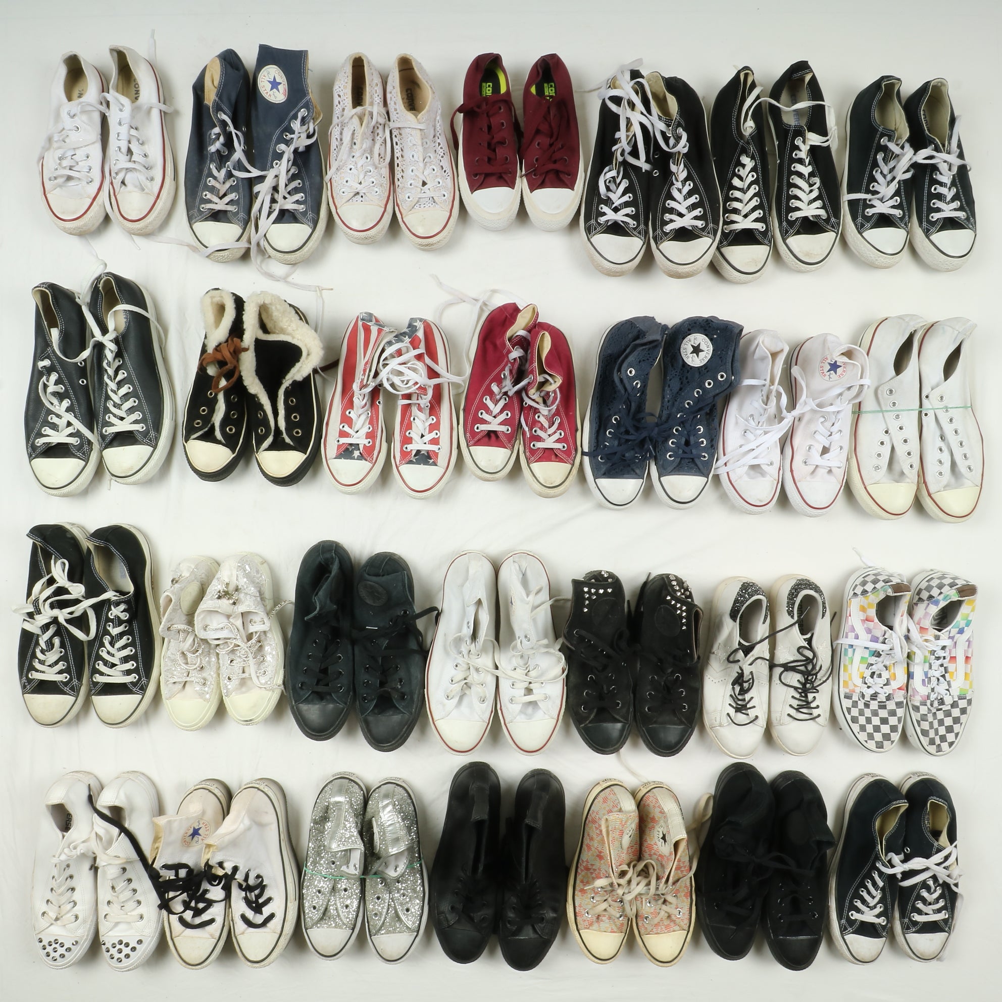 Stock Converse all star e Vans box da 35pz alte basse vintage Vintage Clothing