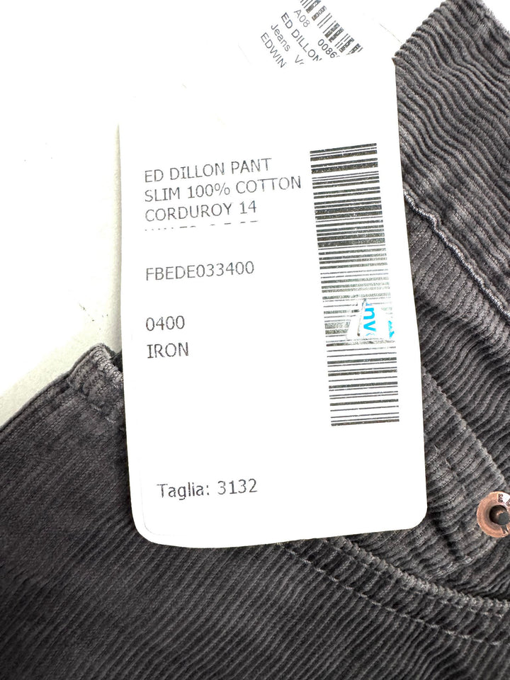 Edwin dillon slim pant W31 L32 deadstock corduroy pant marrone