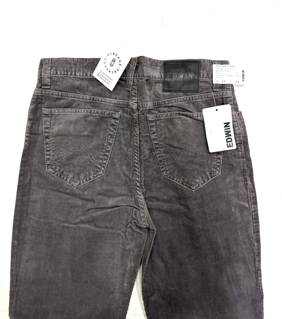 Edwin dillon slim pant W31 L32 deadstock corduroy pant marrone
