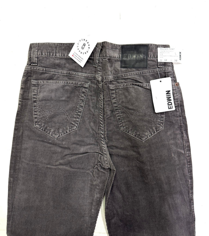 Edwin dillon slim pant W31 L32 deadstock corduroy pant marrone
