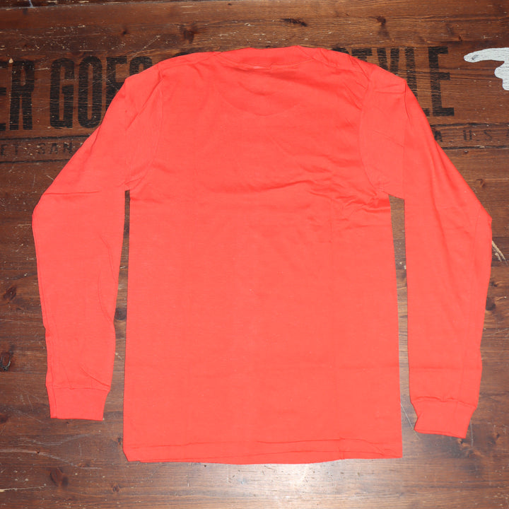 Fruit Of The Loom made in USA T-shirt Taglia M vintage manica Lunga nuova deadstock