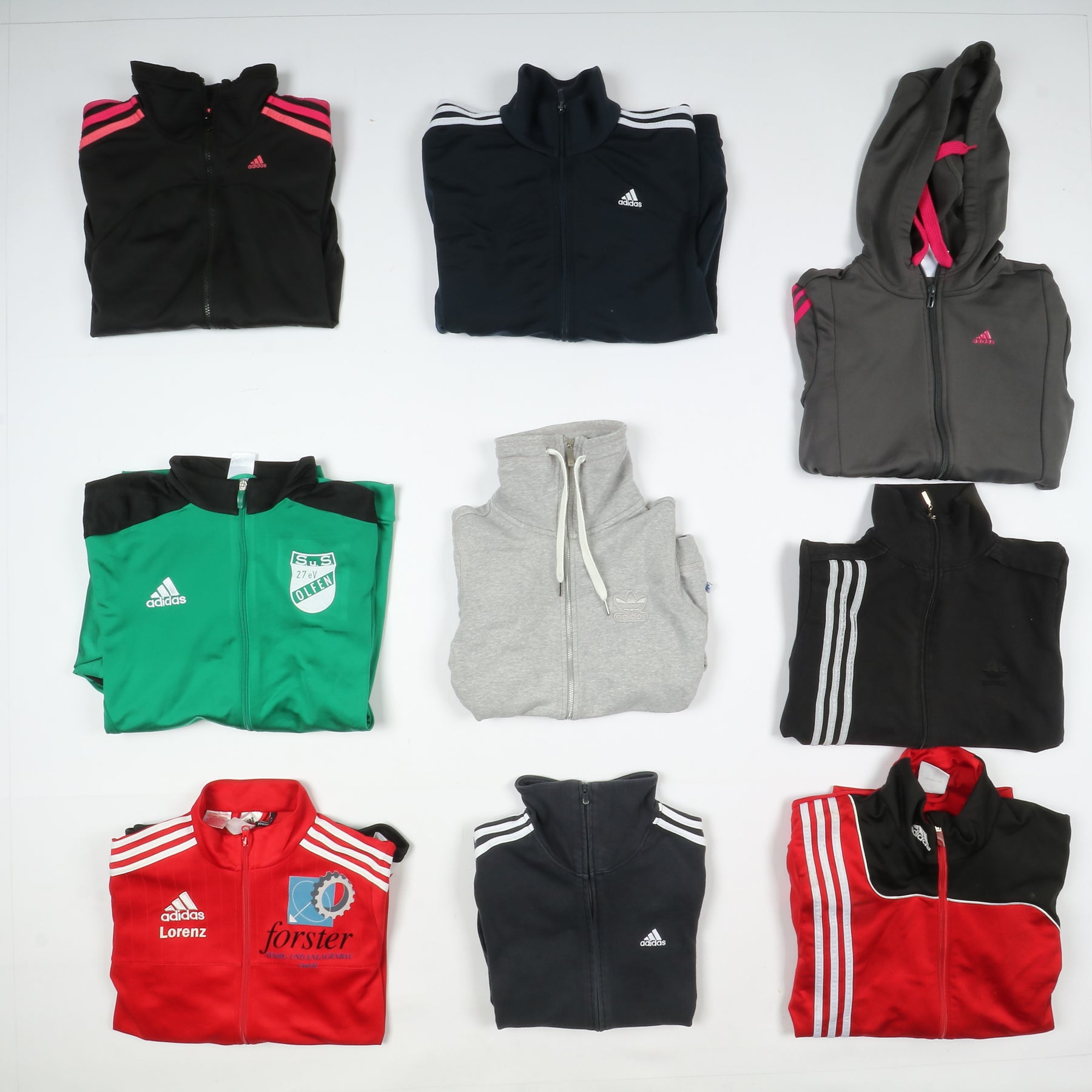 Stock Giacche Adidas vintage stock da 45pz track top Vintage Clothing