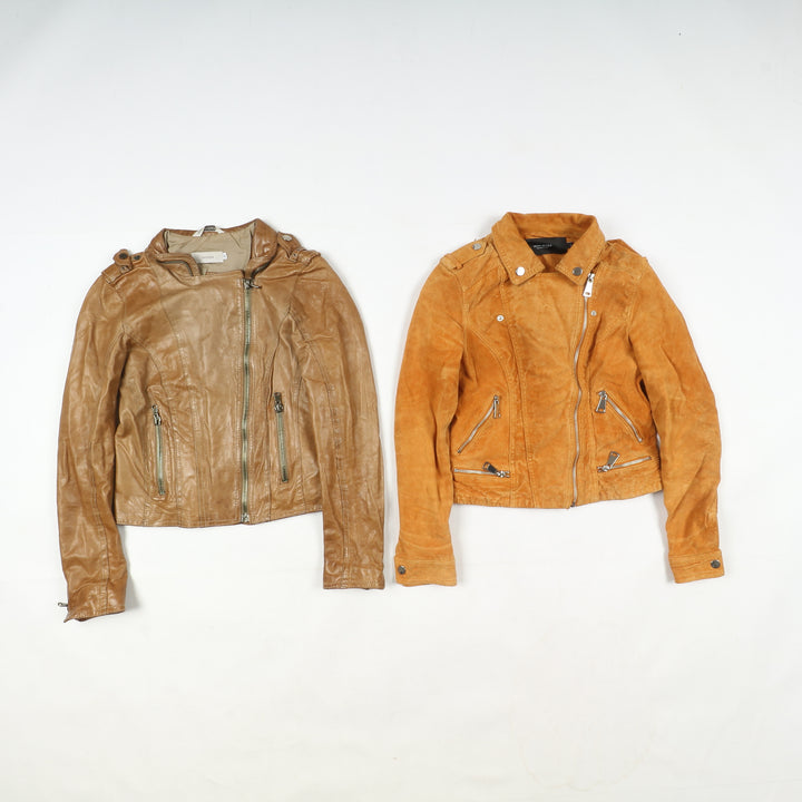 Box mix abbigliamento vintage in pelle Uomo e Donna 20 pz stock leather jacket