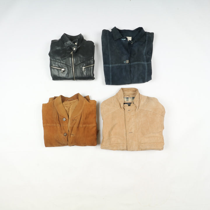 Box mix abbigliamento vintage in pelle Uomo e Donna 15 pz stock leather