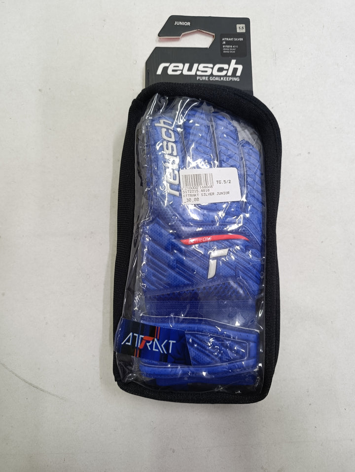 Reush Attrakt junior silver size 5.5 guanti portiere calcio nuovi