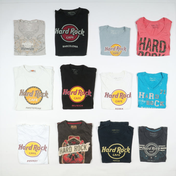 Hard Rock T-shirt, polo e felpe vintage box da 71pz Levi's uomo e donna Stock
