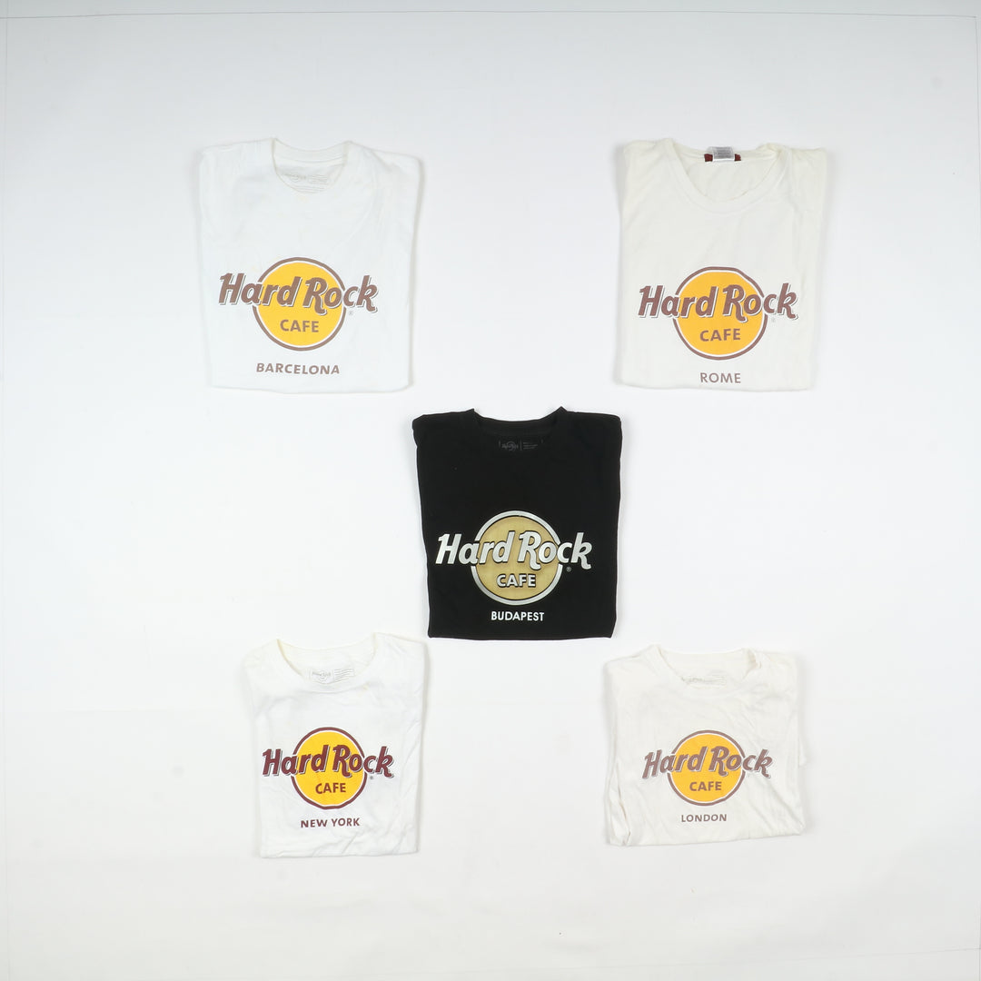 Hard Rock T-shirt, polo e felpe vintage box da 71pz Levi's uomo e donna Stock