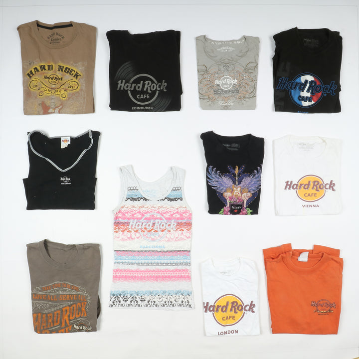 Hard Rock T-shirt, polo e felpe vintage box da 71pz Levi's uomo e donna Stock