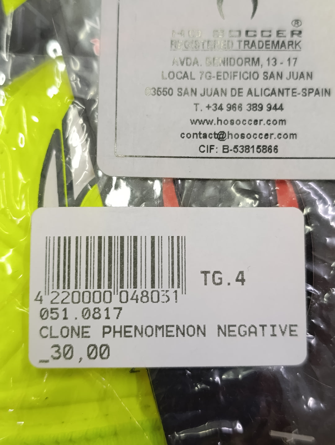Ho soccer phenomenon negative size 4 guanti portiere calcio nuovi