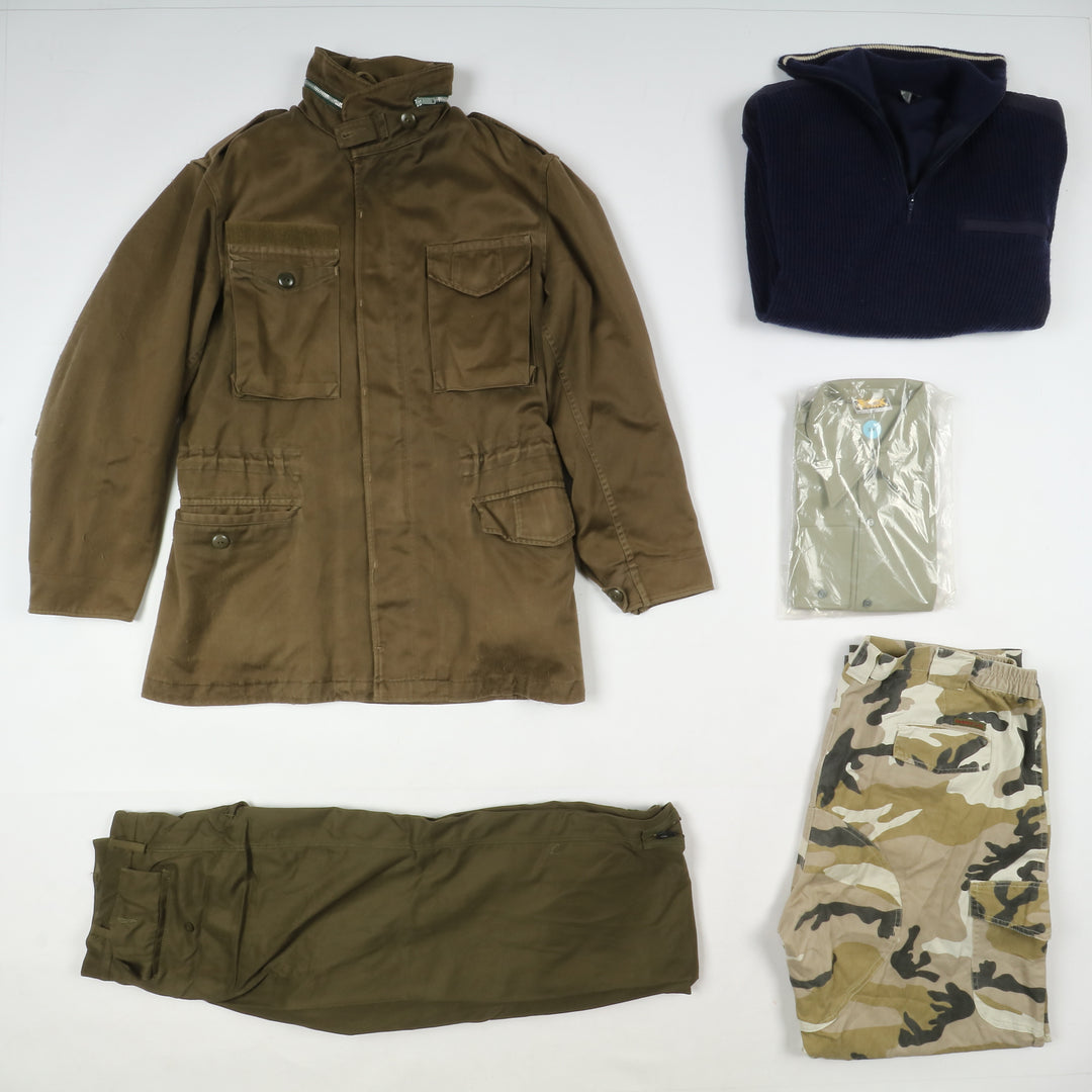 Abbigliamento militare e civile misto caccia pesca soft air lotto da 28pz army