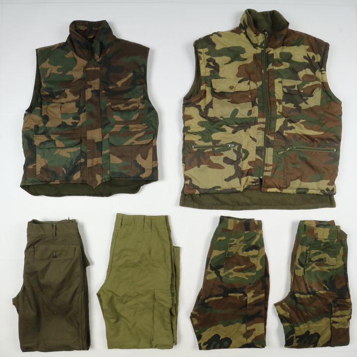 Abbigliamento militare e civile misto caccia pesca soft air lotto da 28pz army