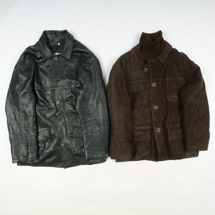 Box mix abbigliamento vintage in pelle Uomo e Donna 15 pz stock leather