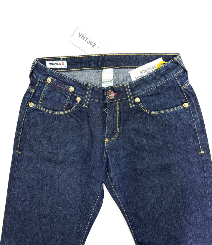 Uniform Gino chic cimosato W27 deadstock selvedge jeans vintage anni 90&
