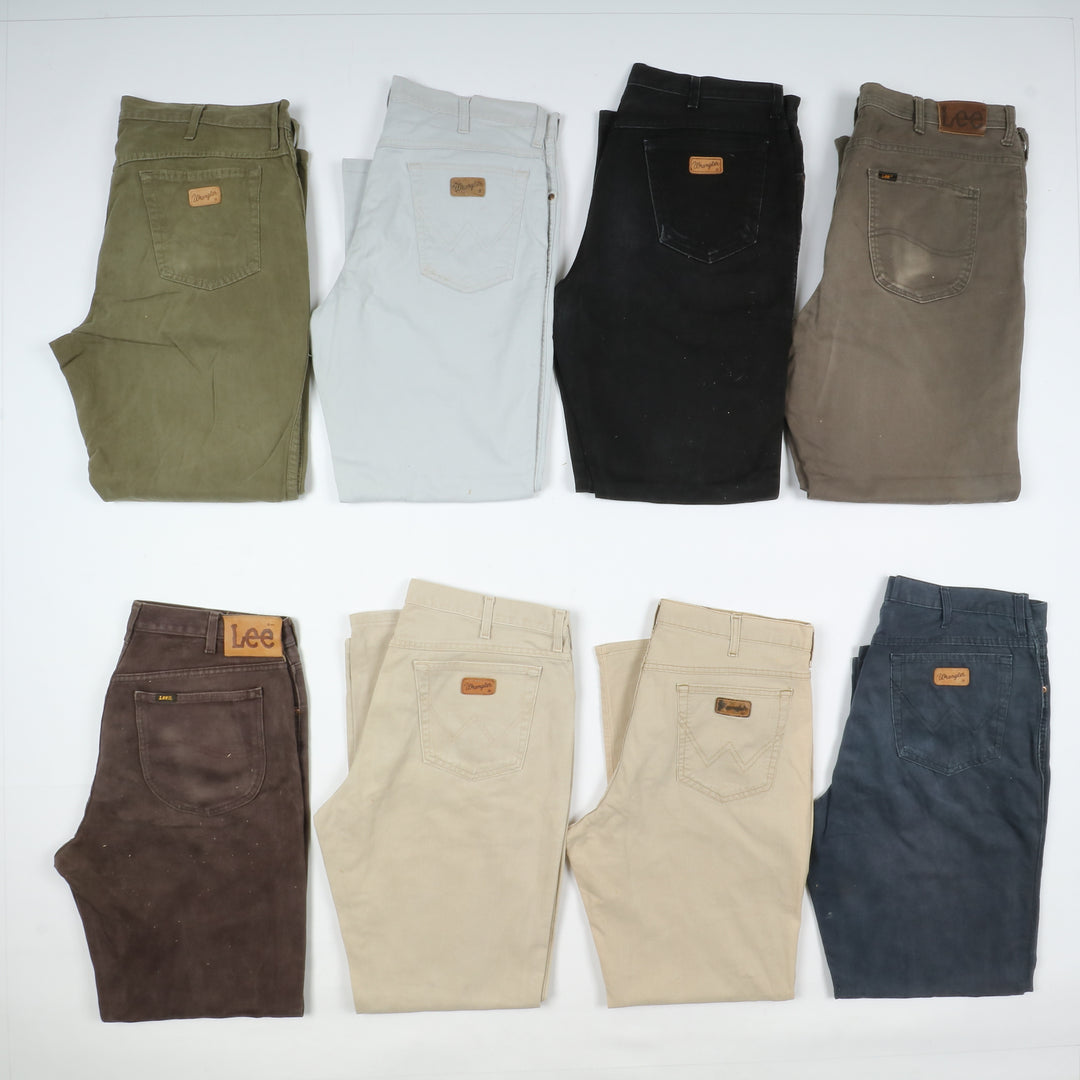 Lee e Wrangler colorati jeans vintage uomo stock da 55pz