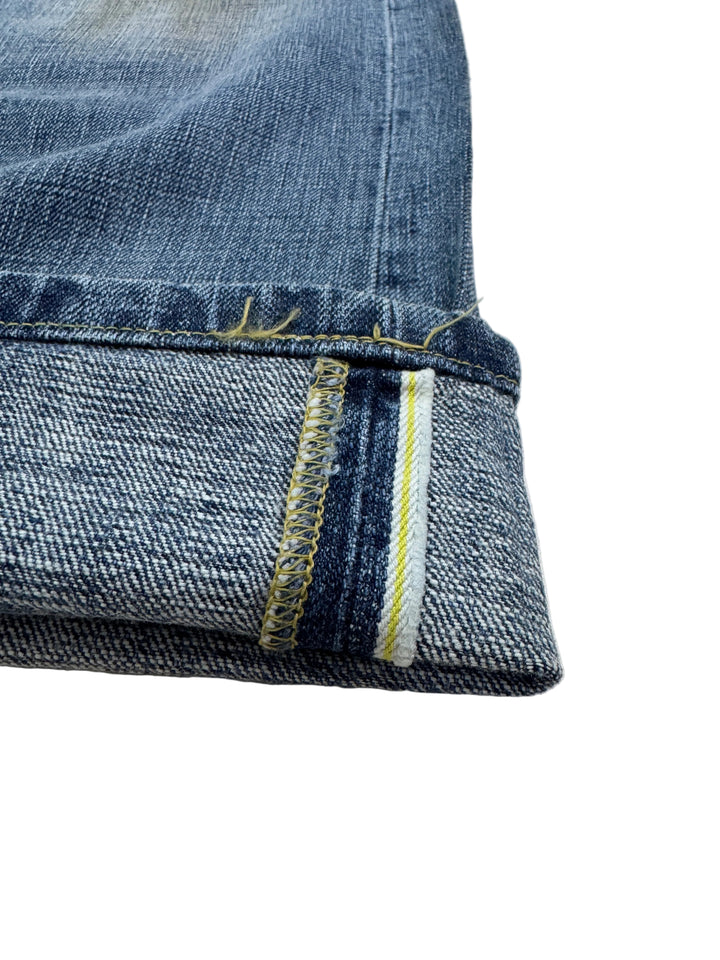 Lee 101b selvedge cimosa W34 L32 vintage denim lee jeans usato unisex