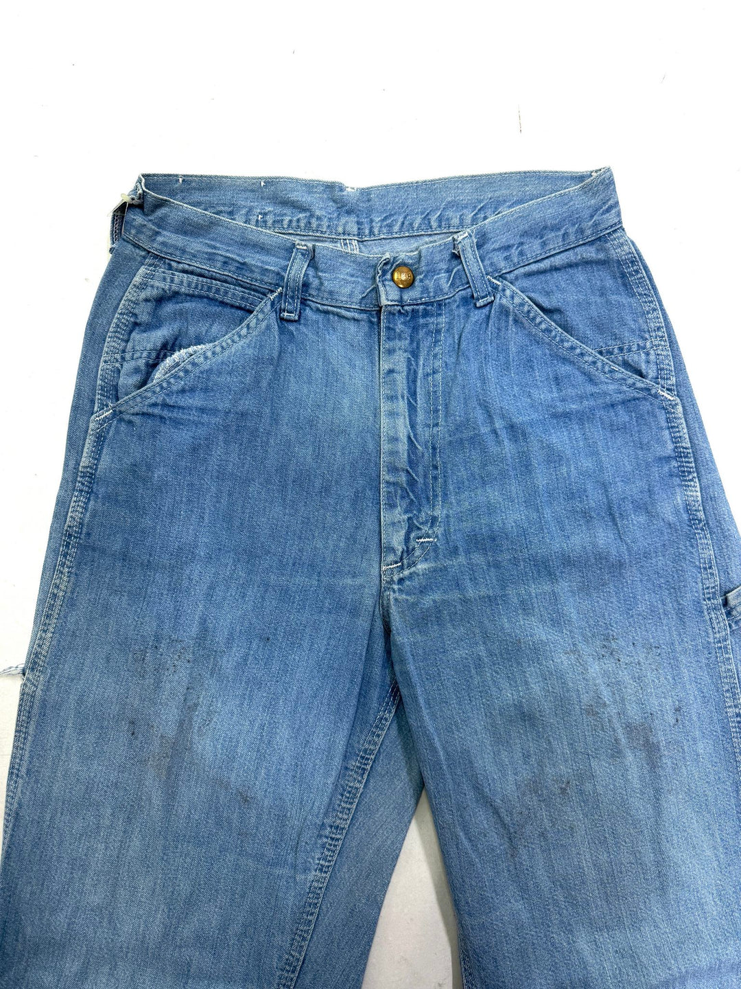 Lee made in Usa talon zip W28 L32 work pant vintage jeans anni 70&