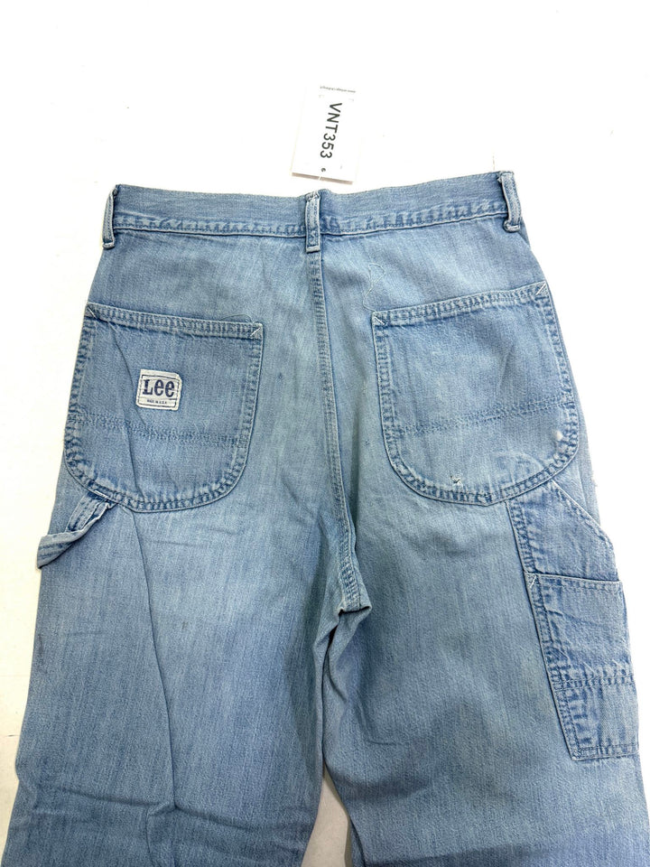 Lee W29 L32 work pant talon zip made in usa anni 70&