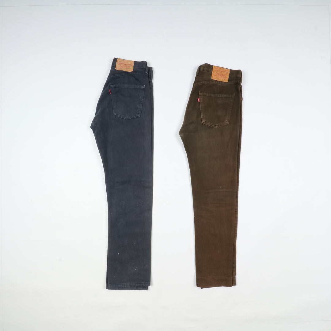 Levi's 501 e zip fly per rework custom stock da 42pz colorati e denim remake