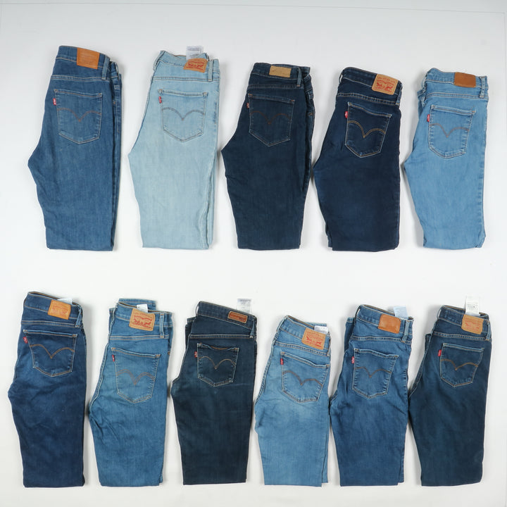 Levi's jeans stock da 42pz slim, skinny e regular fit donna Levis
