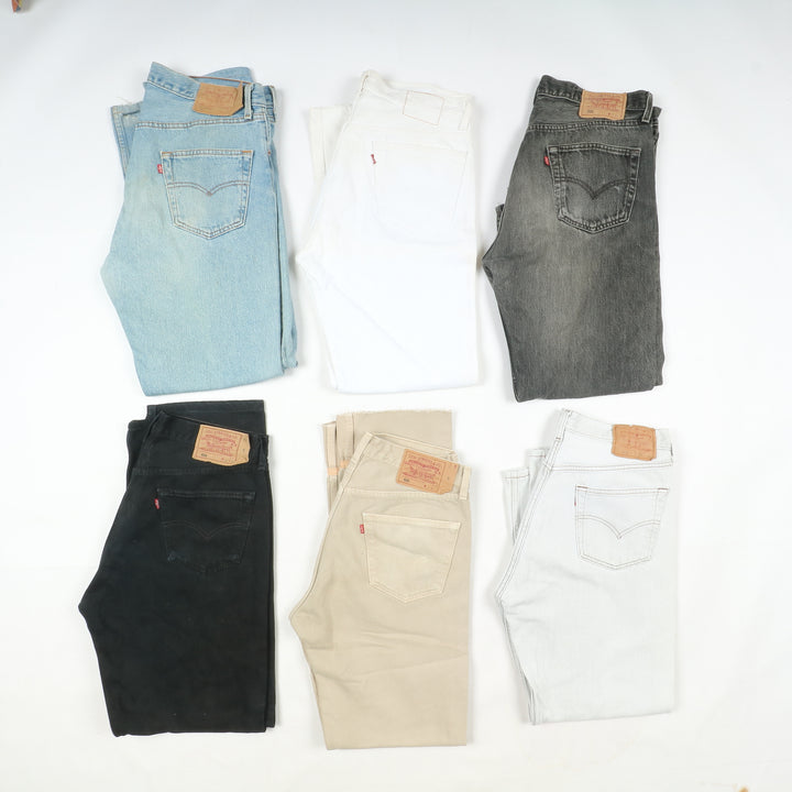 Levi's made in USA 501 e zip fly stock da 36pz colorati e denim