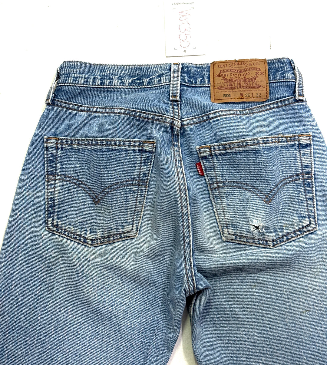 Levi's 501 for women Made In USA W26 L32 anni 80' 4 BOTTONI