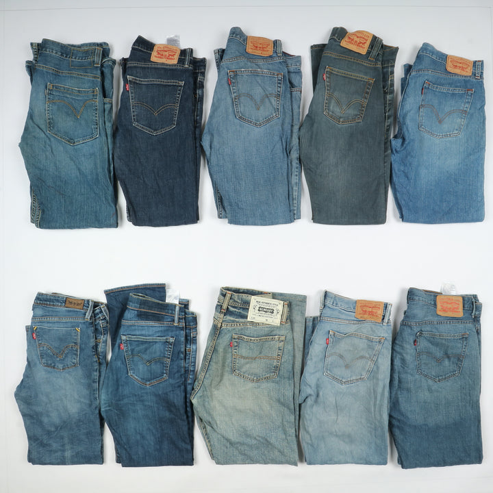 Levi's jeans denim slim, skinny, bootcut, loose fit... stock da 43 pz uomo e donna