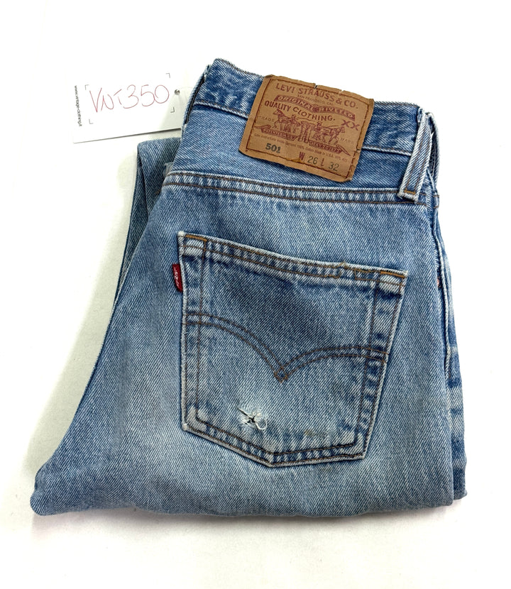Levi's 501 for women Made In USA W26 L32 anni 80' 4 BOTTONI