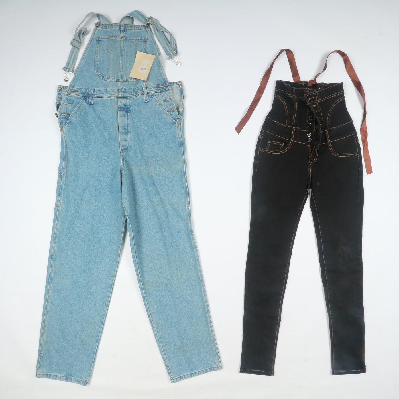 Salopette jeans vintage e deadstock uomo - donna stock da 28pz