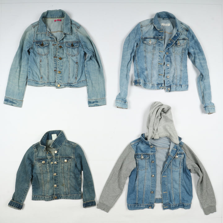 Giacche giubbini jeans denim da bambino bambina stock da 40pz