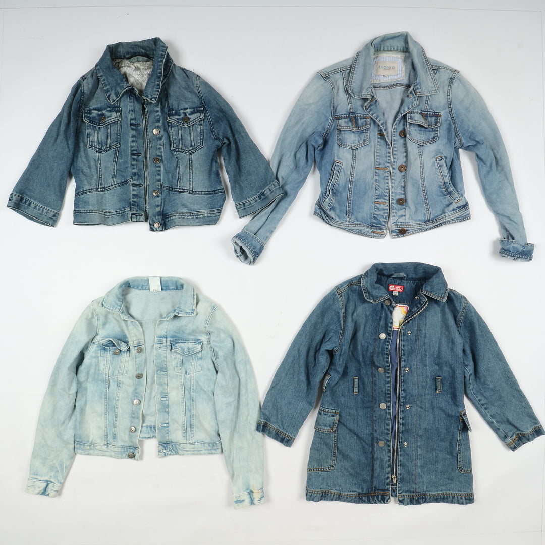 Giacche giubbini jeans denim da bambino bambina stock da 40pz