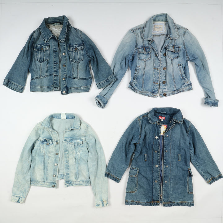Giacche giubbini jeans denim da bambino bambina stock da 40pz