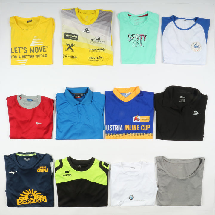 Lotto stock maglie sportive miste Box 179pz Calcio, baseball, ciclismo ed altri sport
