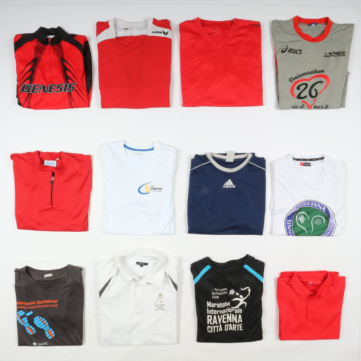 Lotto stock maglie sportive miste Box 179pz Calcio, baseball, ciclismo ed altri sport