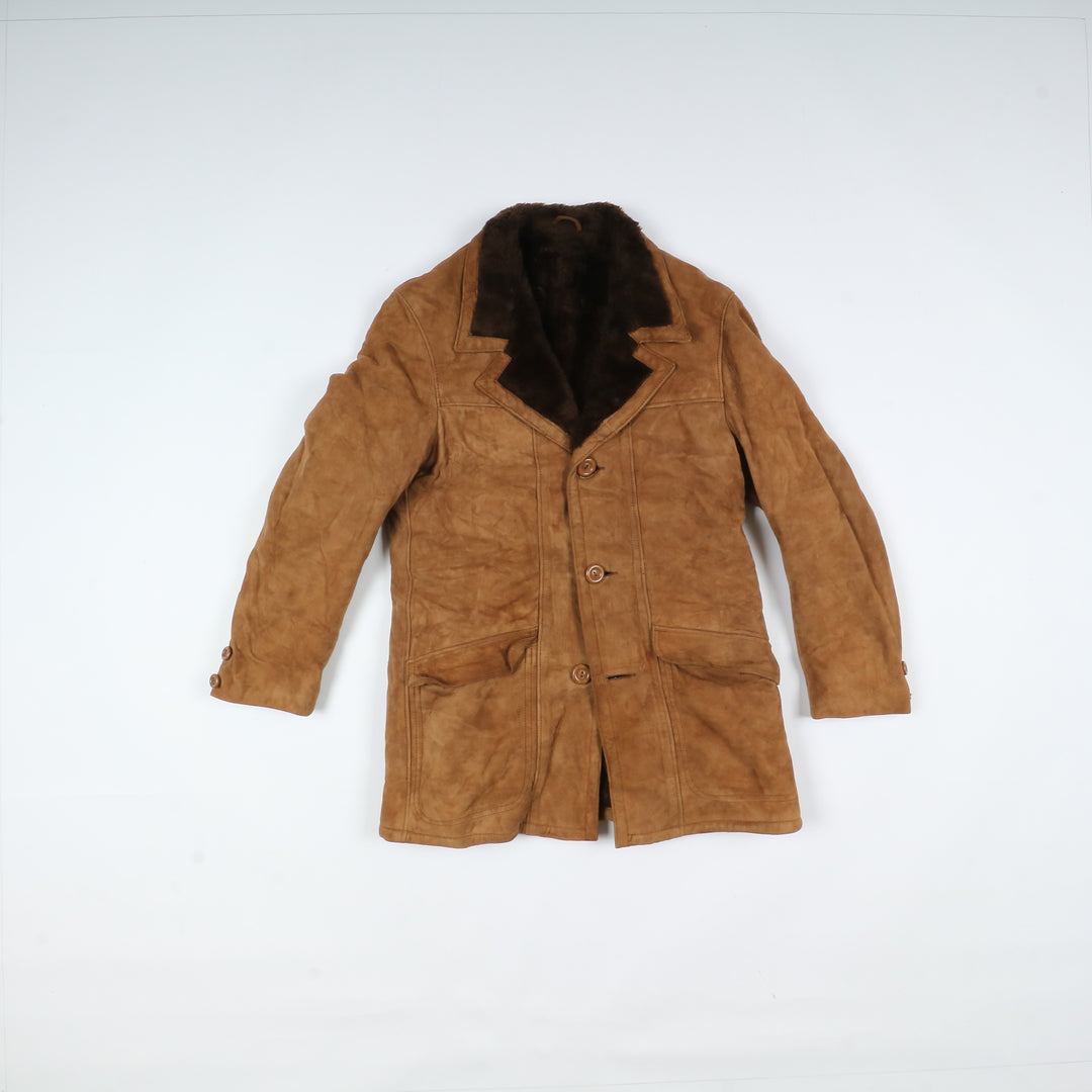 Montone Cerco Cappotto Uomo Montone Shearling Giacca Vintage Uomo