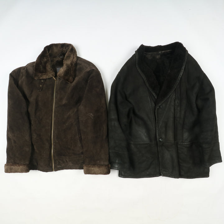 Box mix montoni shearling Uomo e Donna 8 pz stock leather jacket