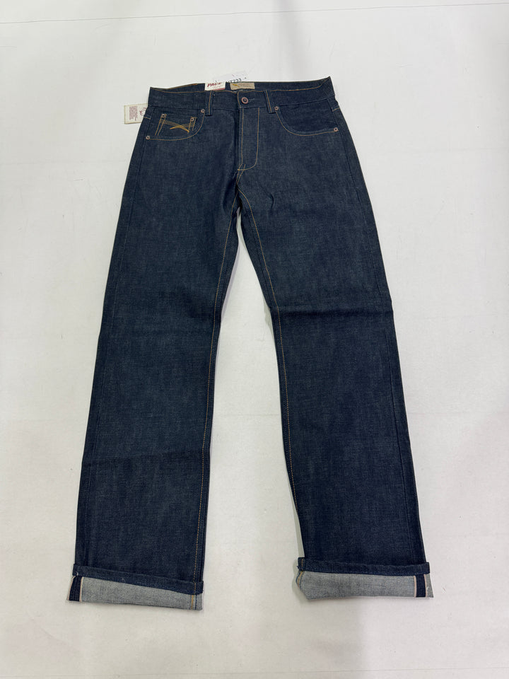 Pace Limited Edition W33 L36 cimosa, martingala e rivetti jeans nuovo Deadstock red line selvedge