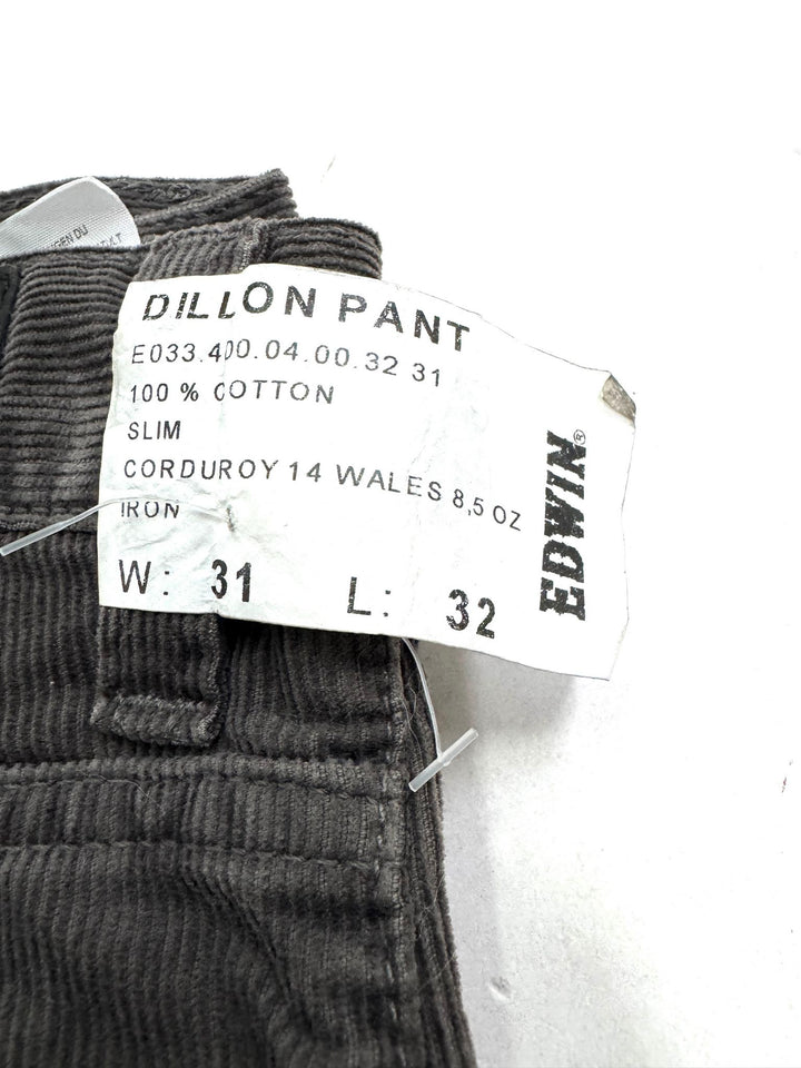 Edwin dillon slim pant W31 L32 deadstock corduroy pant marrone