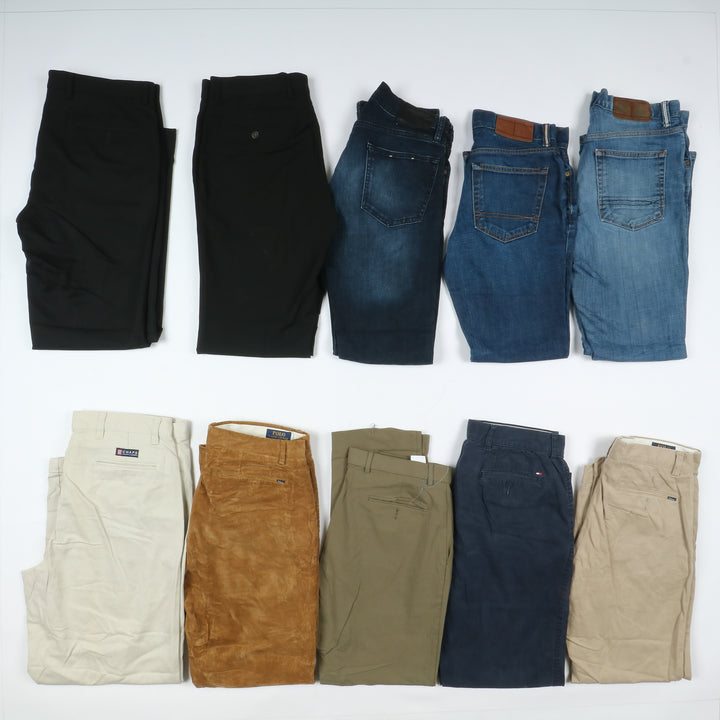 Pantaloni vintage Tommy Hifiger, Ralph Lauren e Chaps Box da 46pz