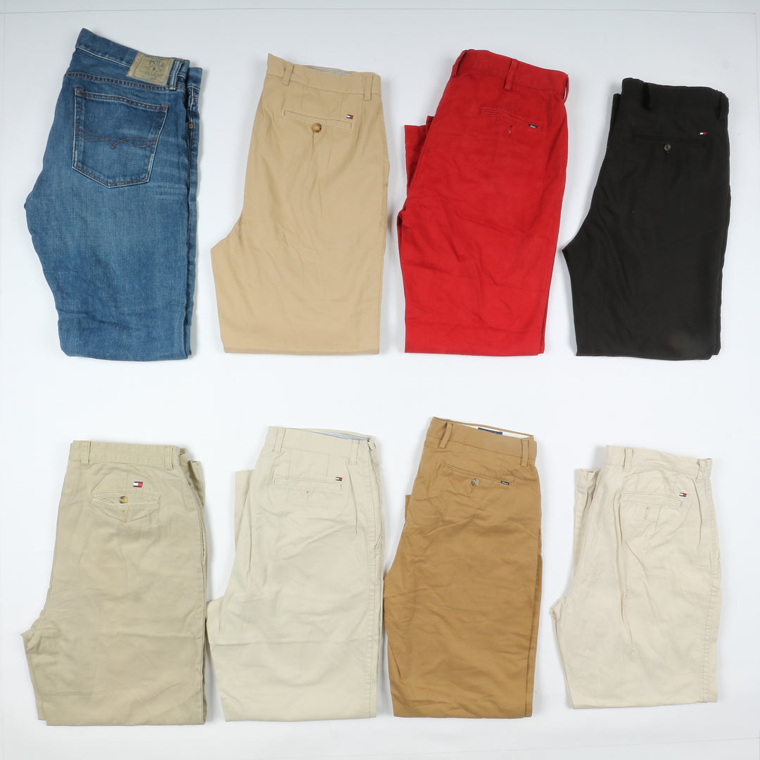 Pantaloni vintage Tommy Hifiger, Ralph Lauren e Chaps Box da 46pz
