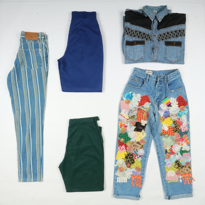 Stock abbigliamento misto 46pz donna vintage no brand estivo ed invernale misto