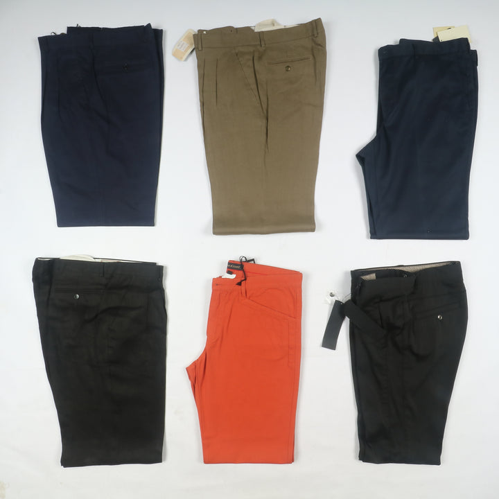 Stock 46pz pantaloni estivi in lino da uomo made in Italy anni 2000 deadstock