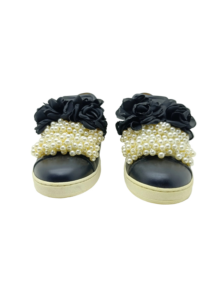 Pokemaoke sneakers perle e rose nere donna numero 37 nuove deadstock