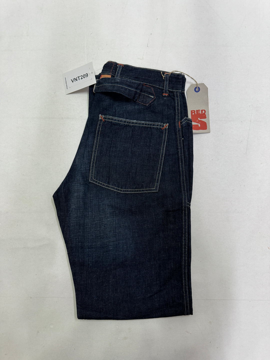 Reds work W30 martingala indigo jeans vintage nuovo Deadstock