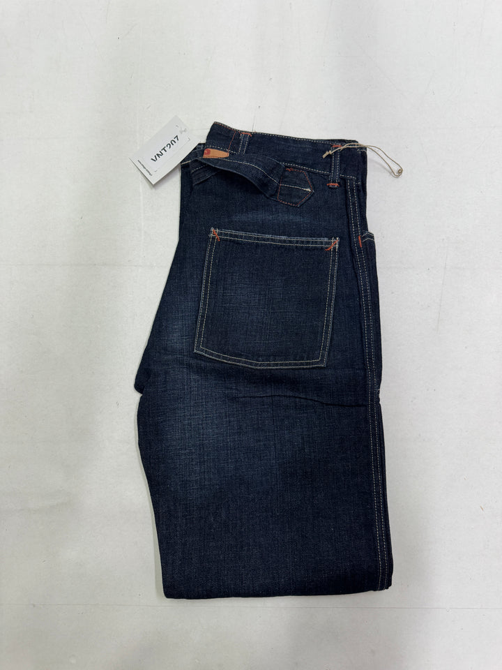 Reds work W30 martingala indigo jeans vintage nuovo Deadstock